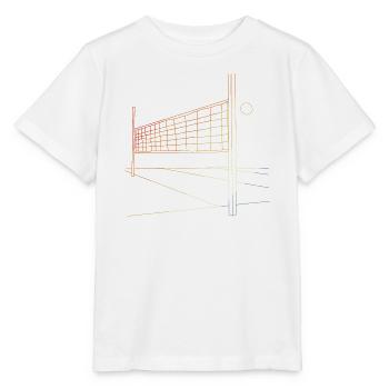 Vintage Volleyball Netz - Stanley/Stella Kinder T-Shirt MINI CREATOR  - Weiß - Vorne - Maike (125cm)