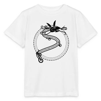 Rundes Serpentinenring-Motiv - Stanley/Stella Kinder T-Shirt MINI CREATOR  - Weiß - Vorne - Maike (125cm)