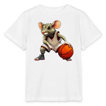Ratte Basketball - Stanley/Stella Kinder T-Shirt MINI CREATOR  - Weiß - Vorne - Maike (125cm)