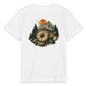 Kompasspfad im Bergwald - Stanley/Stella Kinder T-Shirt MINI CREATOR  - Weiß - Vorne - Maike (125cm)