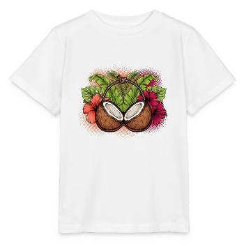 Kokosnuss-BH Hawaiianisches lustiges tropisches Kostüm Hawaii - Stanley/Stella Kinder T-Shirt MINI CREATOR  - Weiß - Vorne - Maike (125cm)