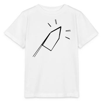 Silvesterrakete handgezeichnet - Stanley/Stella Kinder T-Shirt MINI CREATOR  - Weiß - Vorne - Maike (125cm)