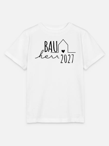 Bauherr 2027 – Hausbau Eigenheim Geschenk - Stanley/Stella Kinder T-Shirt MINI CREATOR  - Weiß
