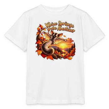 Kleine Sprünge Große Abenteuer - Stanley/Stella Kinder T-Shirt MINI CREATOR  - Weiß - Vorne - Maike (125cm)