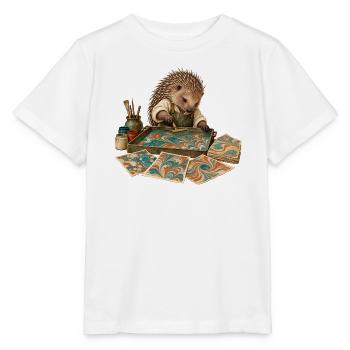 Stachelschwein marmoriert Papier - Stanley/Stella Kinder T-Shirt MINI CREATOR  - Weiß - Vorne - Maike (125cm)