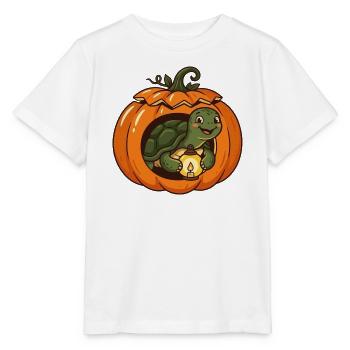 KürbisLaterne Schildkröte - Stanley/Stella Kinder T-Shirt MINI CREATOR  - Weiß - Vorne - Maike (125cm)