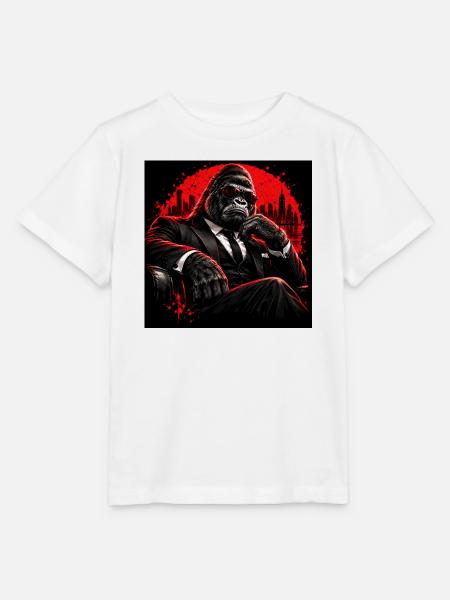 Red Black Business Gorilla - Stanley/Stella Kinder T-Shirt MINI CREATOR - Weiß