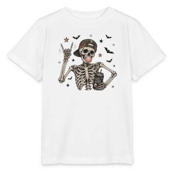 Stay Weird Skeleton Halloween-T-Shirt-Design - Stanley/Stella Kinder T-Shirt MINI CREATOR  - Weiß - Vorne - Maike (125cm)