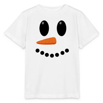 Schneemann Gesicht, Schneemann - Stanley/Stella Kinder T-Shirt MINI CREATOR  - Weiß - Vorne - Maike (125cm)