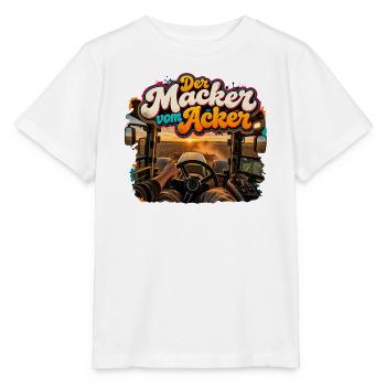 Der Macken vom Ackern - Stanley/Stella Kinder T-Shirt MINI CREATOR  - Weiß - Vorne - Maike (125cm)