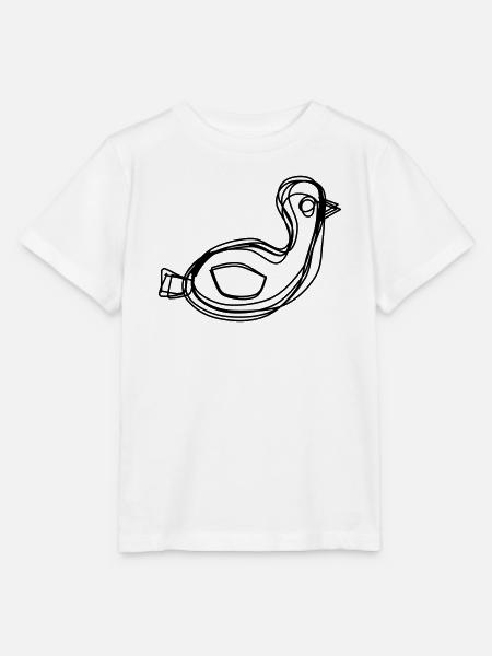 Gans handgezeichnet - Stanley/Stella Kinder T-Shirt MINI CREATOR  - Weiß