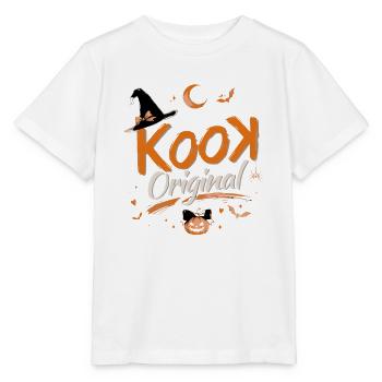 Kook Original Halloween Orange Pumpkin Witch - Stanley/Stella Kinder T-Shirt MINI CREATOR  - Weiß - Vorne - Maike (125cm)