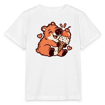 Kawaii Capybara - Stanley/Stella Kinder T-Shirt MINI CREATOR  - Weiß - Vorne - Maike (125cm)