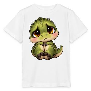 Süßer schüchterner T-Rex Cartoon Freund - Stanley/Stella Kinder T-Shirt MINI CREATOR  - Weiß - Vorne - Maike (125cm)
