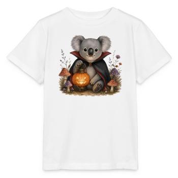 Vampir-Halloween-Koala mit Laterne - Stanley/Stella Kinder T-Shirt MINI CREATOR  - Weiß - Vorne - Maike (125cm)