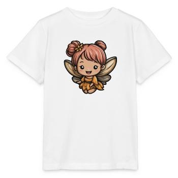 Kleine Feenfreundin im Orangeton - Stanley/Stella Kinder T-Shirt MINI CREATOR  - Weiß - Vorne - Maike (125cm)