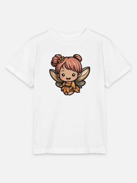 Kleine Feenfreundin im Orangeton - Stanley/Stella Kinder T-Shirt MINI CREATOR  - Weiß