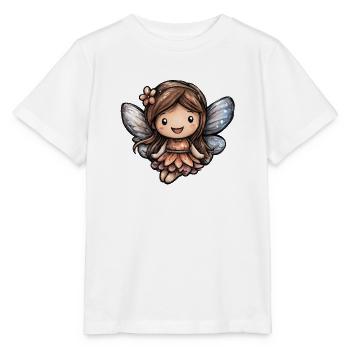 Waldfee mit Blütenflügeln - Stanley/Stella Kinder T-Shirt MINI CREATOR  - Weiß - Vorne - Maike (125cm)
