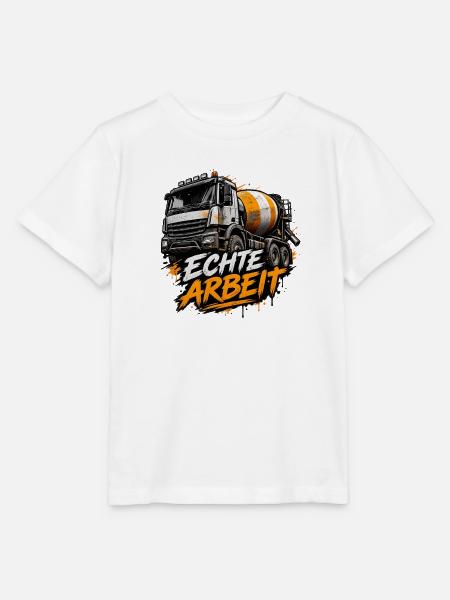 Echte Arbeit Betonmischer - Stanley/Stella Kinder T-Shirt MINI CREATOR - Weiß