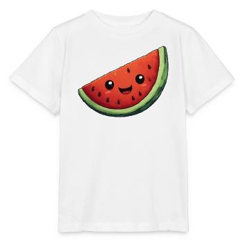Kawaii Wassermelone Scheibe - Stanley/Stella Kinder T-Shirt MINI CREATOR  - Weiß - Vorne - Maike (125cm)
