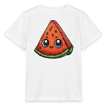 Kawaii Wassermelonen Slice - Stanley/Stella Kinder T-Shirt MINI CREATOR  - Weiß - Vorne - Maike (125cm)