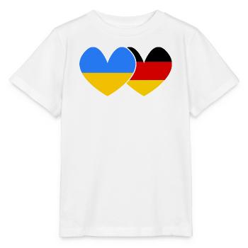 Ukraine Deutschland Freundschaft  - Stanley/Stella Kinder T-Shirt MINI CREATOR  - Weiß - Vorne - Maike (125cm)
