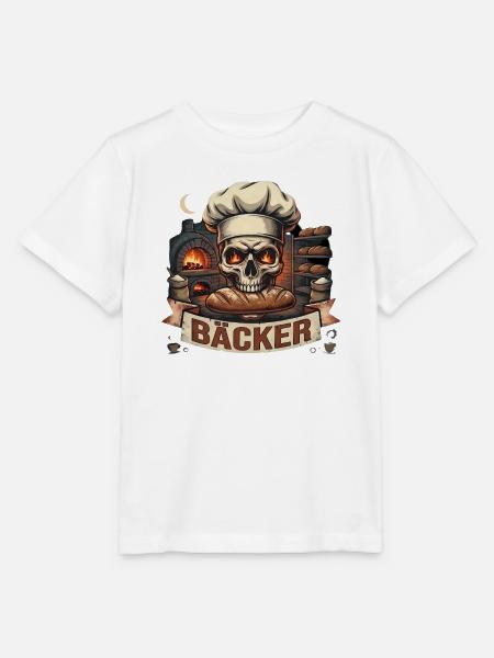Totenkopf Bäcker Motiv - Stanley/Stella Kinder T-Shirt MINI CREATOR - Weiß