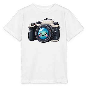 Kawaii Kamera Blickfang - Stanley/Stella Kinder T-Shirt MINI CREATOR  - Weiß - Vorne - Maike (125cm)