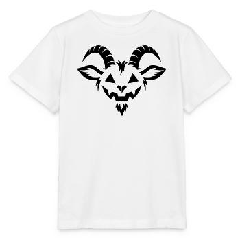 Halloween Ziege – Spooky Goat Face - Stanley/Stella Kinder T-Shirt MINI CREATOR  - Weiß - Vorne - Maike (125cm)