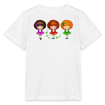 Irische Tanzmädchen - Stanley/Stella Kinder T-Shirt MINI CREATOR  - Weiß - Vorne - Maike (125cm)