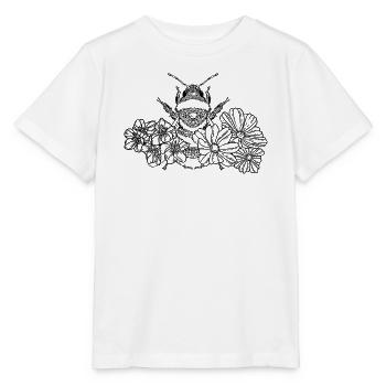 Biene mit Blumen || annie. - Stanley/Stella Kinder T-Shirt MINI CREATOR  - Weiß - Vorne - Maike (125cm)