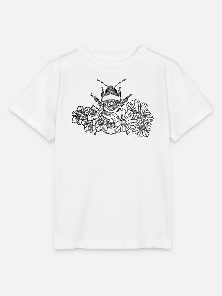 Biene mit Blumen || annie. - Stanley/Stella Kinder T-Shirt MINI CREATOR - Weiß