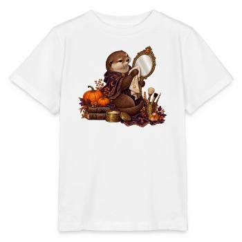 Otter restauriert einen antiken Handspiegel - Stanley/Stella Kinder T-Shirt MINI CREATOR  - Weiß - Vorne - Maike (125cm)