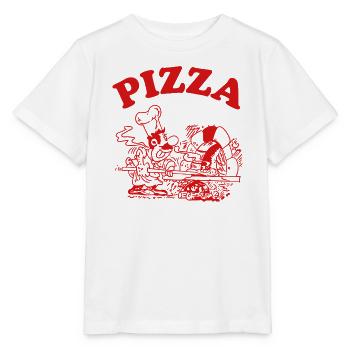 Pizza Pizzabäcker Koch Gastronomie Lustiges Motiv - Stanley/Stella Kinder T-Shirt MINI CREATOR  - Weiß - Vorne - Maike (125cm)