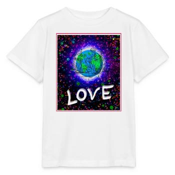 Liebe Kosmos Farbexplosion - Stanley/Stella Kinder T-Shirt MINI CREATOR  - Weiß - Vorne - Maike (125cm)