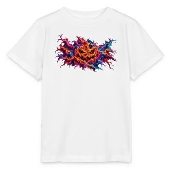 Kürbisnebel – Kosmisches Halloween - Stanley/Stella Kinder T-Shirt MINI CREATOR  - Weiß - Vorne - Maike (125cm)