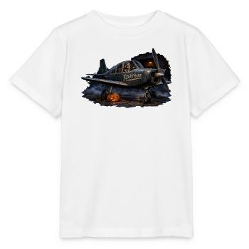 Flightmare – Verfluchtes Vintage-Flugzeug, Halloween - Stanley/Stella Kinder T-Shirt MINI CREATOR  - Weiß - Vorne - Maike (125cm)