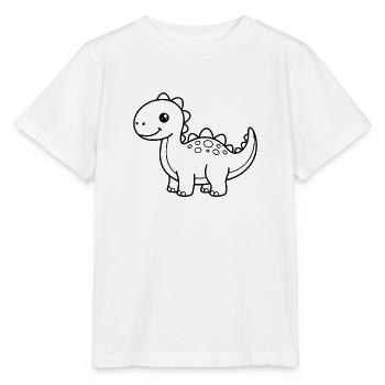 Dino Dinosaurier - Stanley/Stella Kinder T-Shirt MINI CREATOR  - Weiß - Vorne - Maike (125cm)