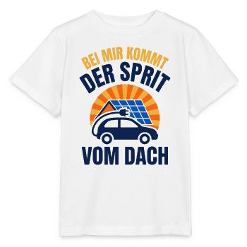 E-Auto Sprit vom Dach - Solar Photovoltaik - Stanley/Stella Kinder T-Shirt MINI CREATOR  - Weiß - Vorne - Maike (125cm)