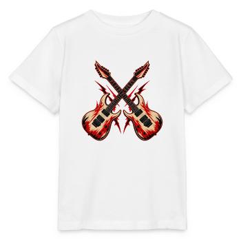 2 Gekreuzte Gitarren - Stanley/Stella Kinder T-Shirt MINI CREATOR  - Weiß - Vorne - Maike (125cm)
