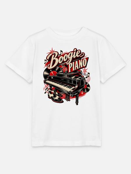 Boogie Piano – Rock'n'Roll & 50er Musik - Stanley/Stella Kinder T-Shirt MINI CREATOR - Weiß