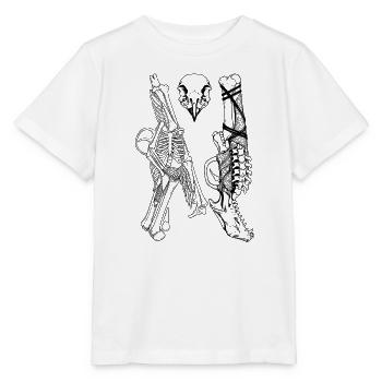 Skelette und Vogelschädel – Gotische Anatomie - Stanley/Stella Kinder T-Shirt MINI CREATOR  - Weiß - Vorne - Maike (125cm)