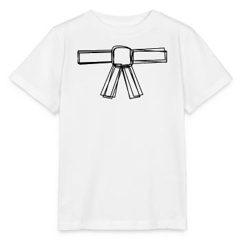 Judogürtel handgezeichnet - Stanley/Stella Kinder T-Shirt MINI CREATOR  - Weiß - Vorne - Maike (125cm)