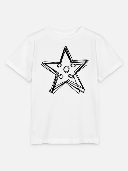 Seestern handgezeichnet - Stanley/Stella Kinder T-Shirt MINI CREATOR - Weiß