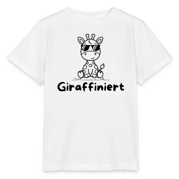 Giraffiniert – Coole Giraffe mit Sonnenbrille - Stanley/Stella Kinder T-Shirt MINI CREATOR  - Weiß - Vorne - Maike (125cm)