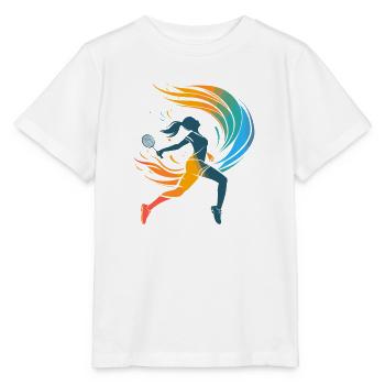Badmintonspielerin - Stanley/Stella Kinder T-Shirt MINI CREATOR  - Weiß - Vorne - Maike (125cm)
