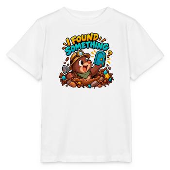 ICH HABE ETWAS GEFUNDEN! - Stanley/Stella Kinder T-Shirt MINI CREATOR  - Weiß - Vorne - Maike (125cm)