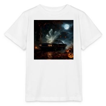 Geisterauto Halloween-Mond - Stanley/Stella Kinder T-Shirt MINI CREATOR  - Weiß - Vorne - Maike (125cm)