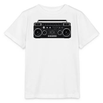 80s Boombox - Stanley/Stella Kinder T-Shirt MINI CREATOR  - Weiß - Vorne - Maike (125cm)