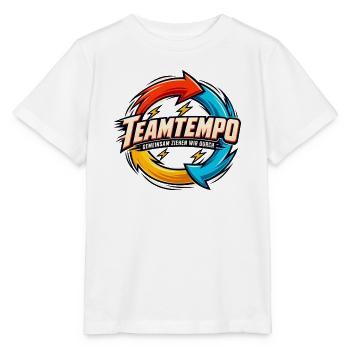 Teamtempo – Gemeinsam ziehen wir durch - Stanley/Stella Kinder T-Shirt MINI CREATOR  - Weiß - Vorne - Maike (125cm)